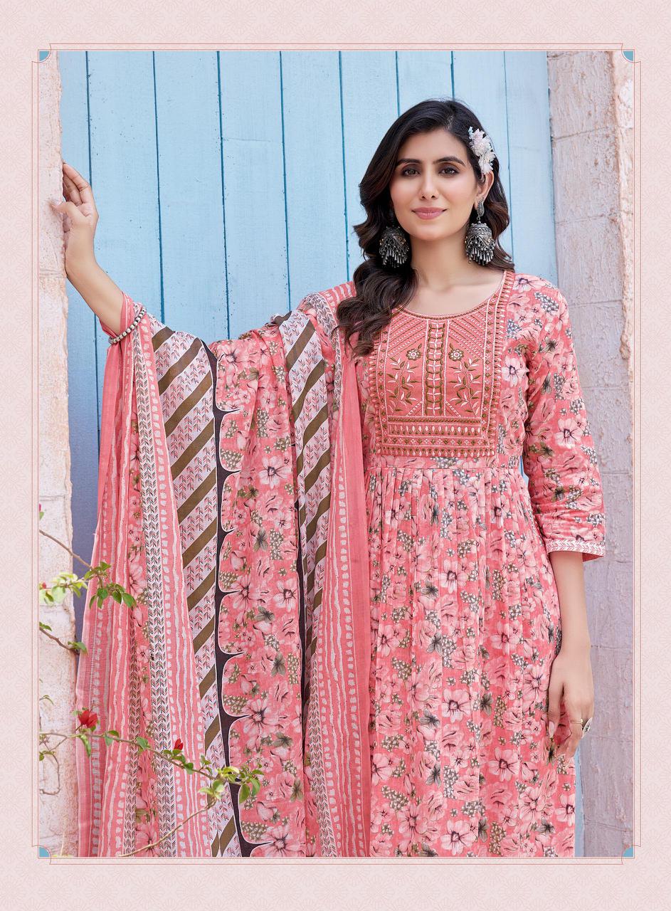 Sayesha Vol 1 By Taniksh Cambric Cotton Kurti With Bottom Dupatta Wholesale Market In Surat